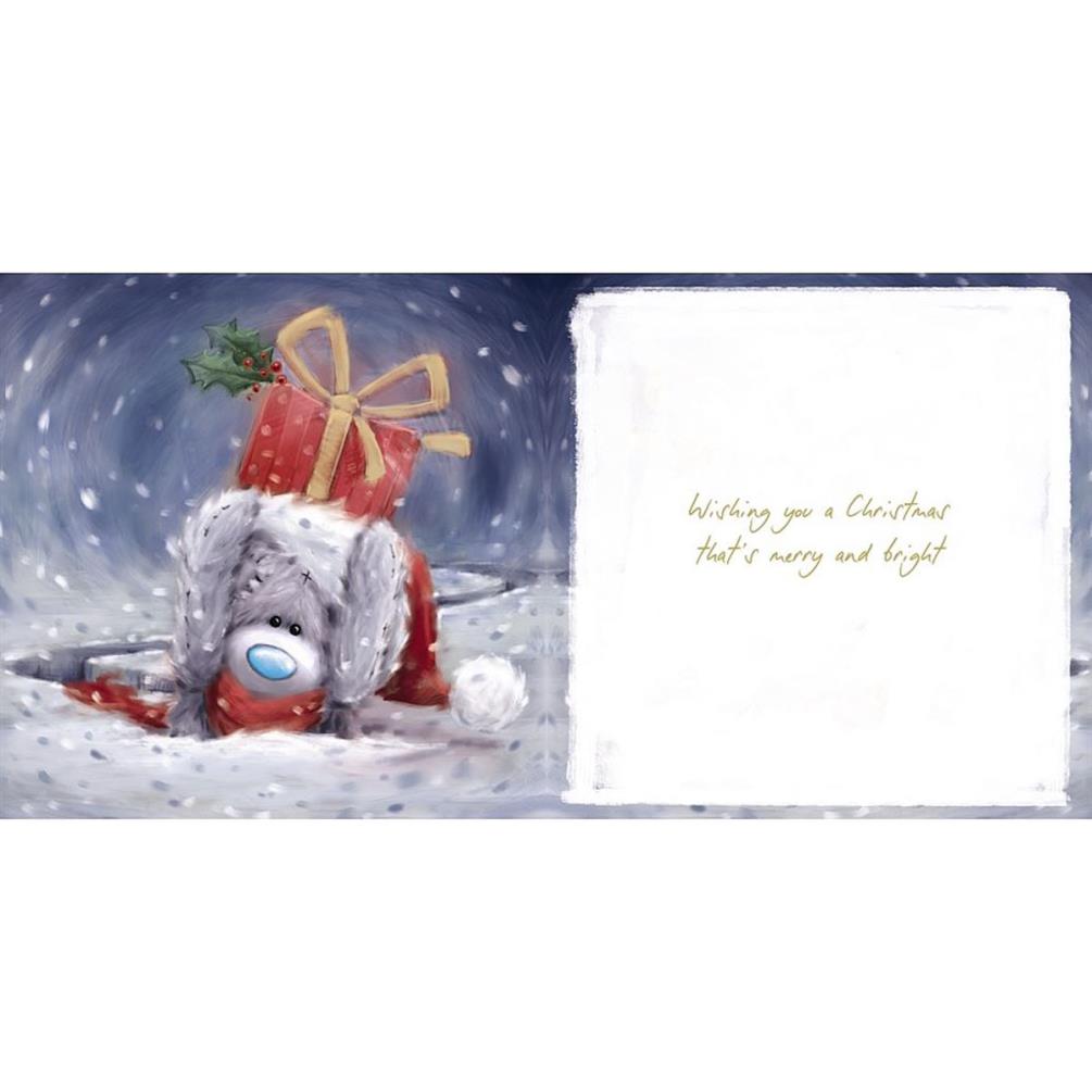 Season's Greetings Softly Drawn Me to You Bear Christmas Card Extra Image 1